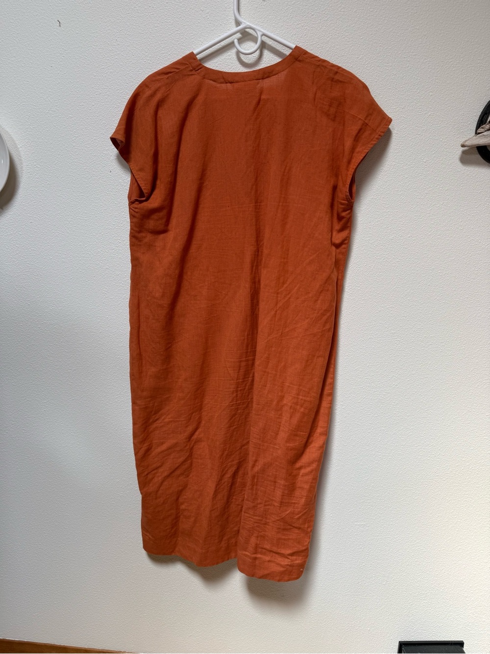 Terracotta Linen Dress - Picture 3 of 9